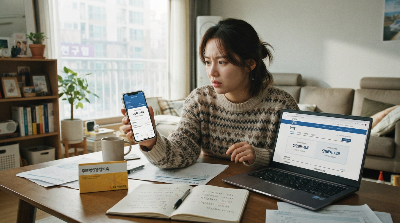 청약통장 납입횟수 확인 을 위한 청약홈 가입내역 조회 순서 안내 이미지