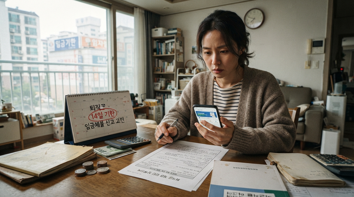 퇴직금 지급 기한 초과 시 발생하는 연 20% 지연이자 청구 경로 비교 이미지