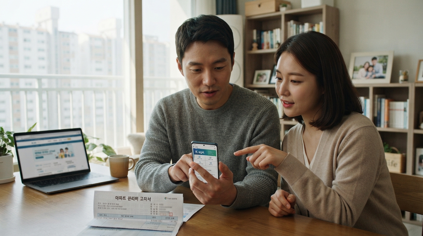 아파트 관리비 조회 경로 3가지를 비교한 표 이미지