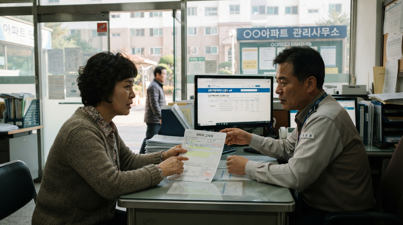 아파트 관리비 조회 K-apt 공동주택관리정보시스템에서 관리비를 3단계로 조회하는 화면 안내