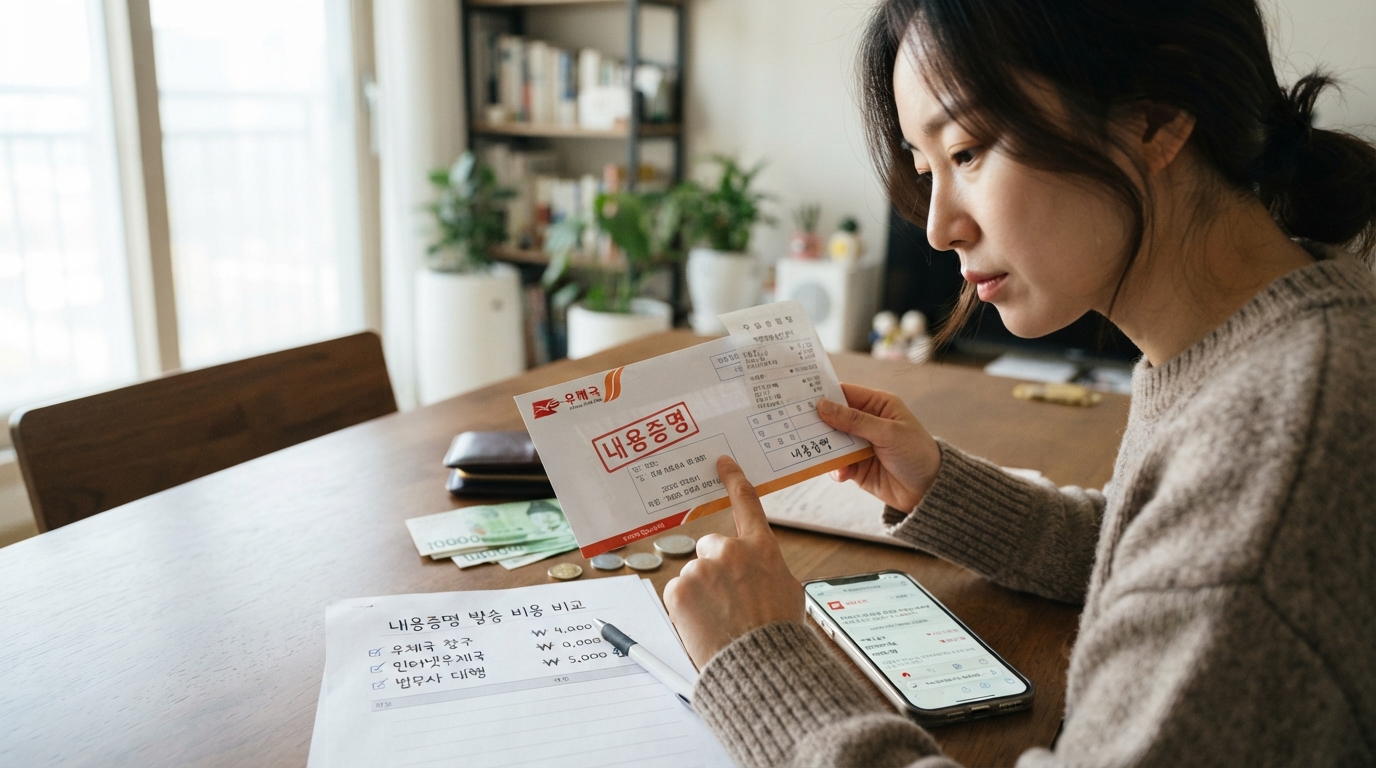 내용증명 비용 변호사 의뢰 시 내용증명 작성 보수 가격대 비교 이미지