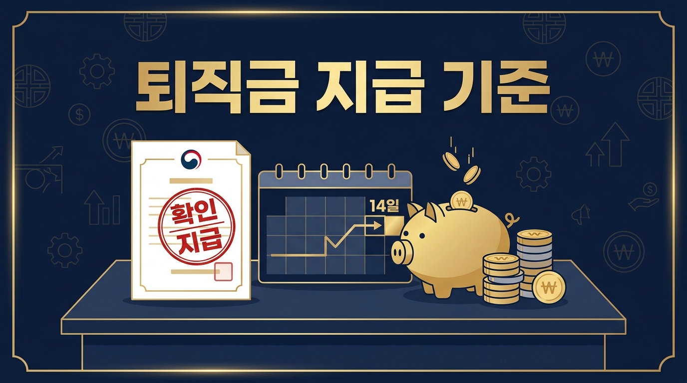 퇴직금 지급 기준 2026 총정리, 1년·주15시간과 14일 기한 확인