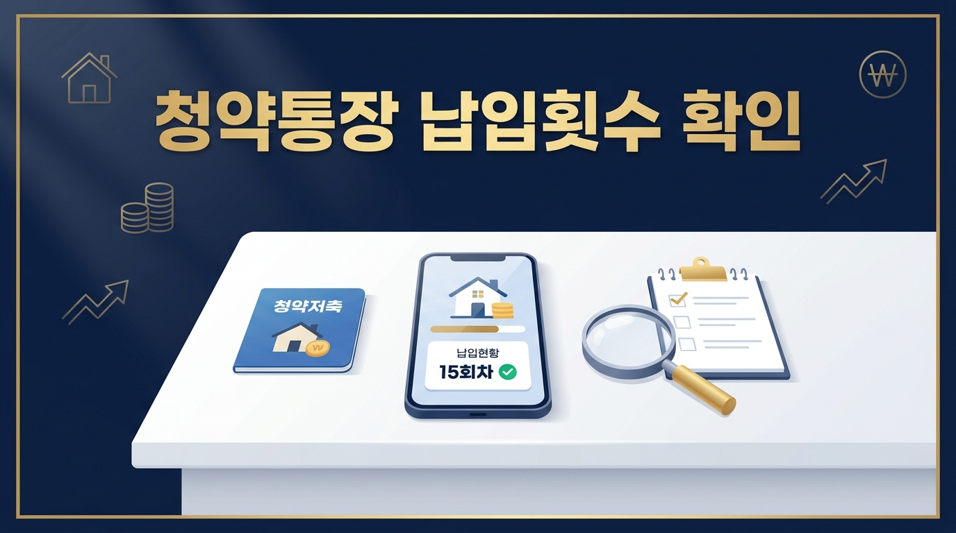 청약통장 납입횟수 확인 방법과 헷갈리는 인정 기준 3가지