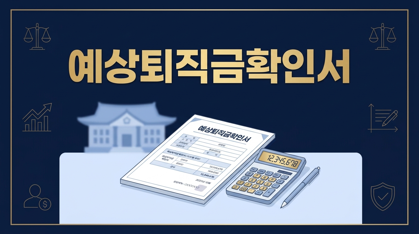 예상퇴직금확인서 발급 방법 3가지｜개인회생 재산목록 작성 순서