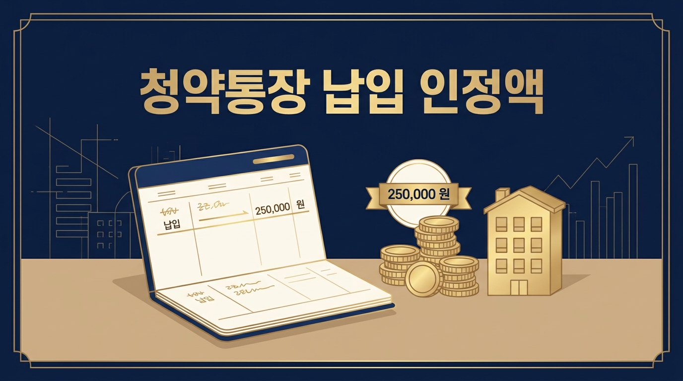 청약통장 납입 인정액 25만원 기준과 공공·민영 차이 총정리