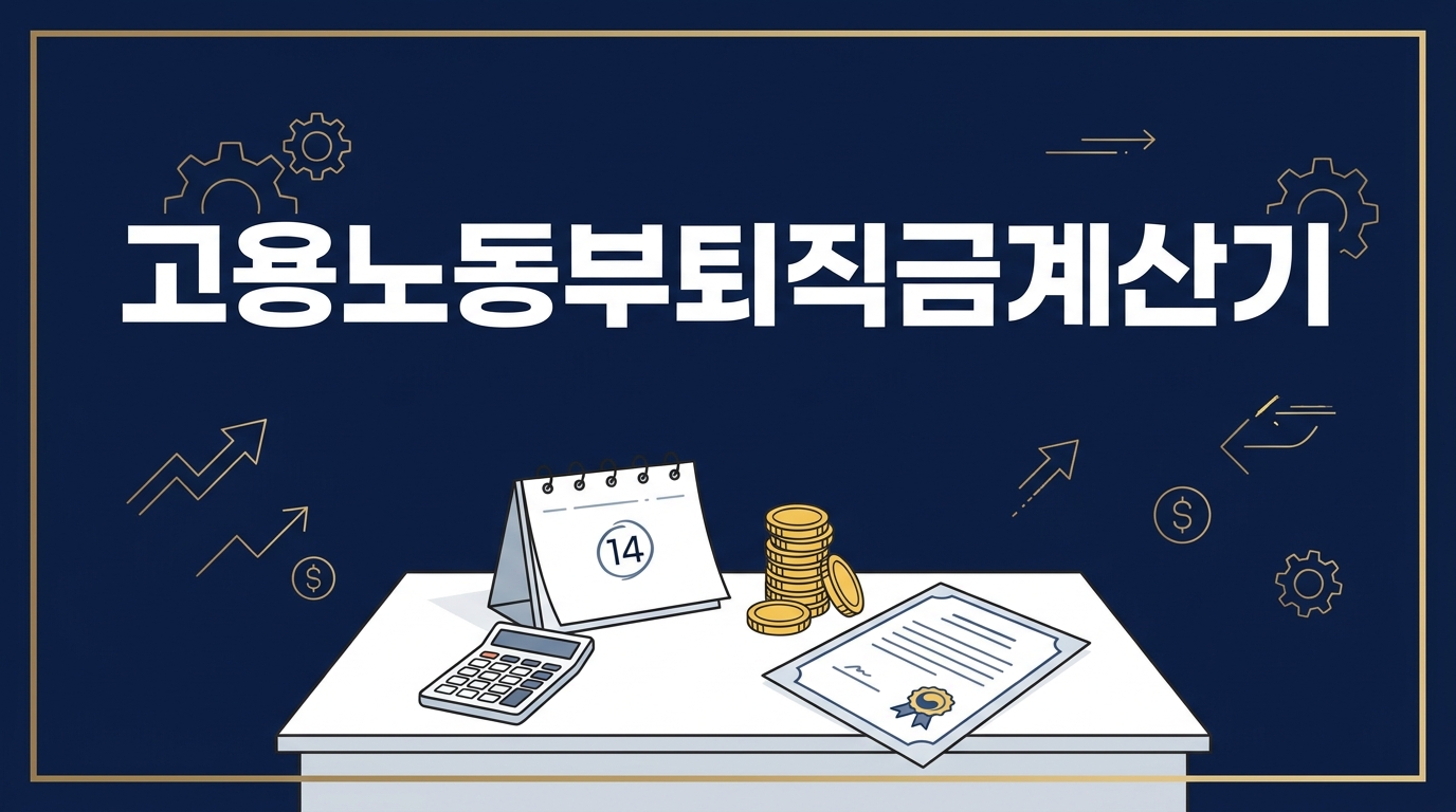 고용노동부퇴직금계산기 사용법과 계산 예시 2026 총정리
