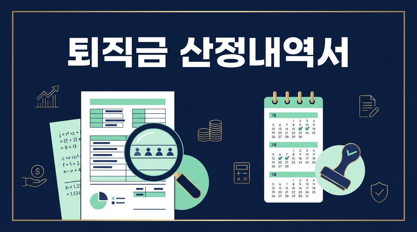 퇴직금 산정내역서 항목·계산 확인법과 교부 요구 가능 여부 2026