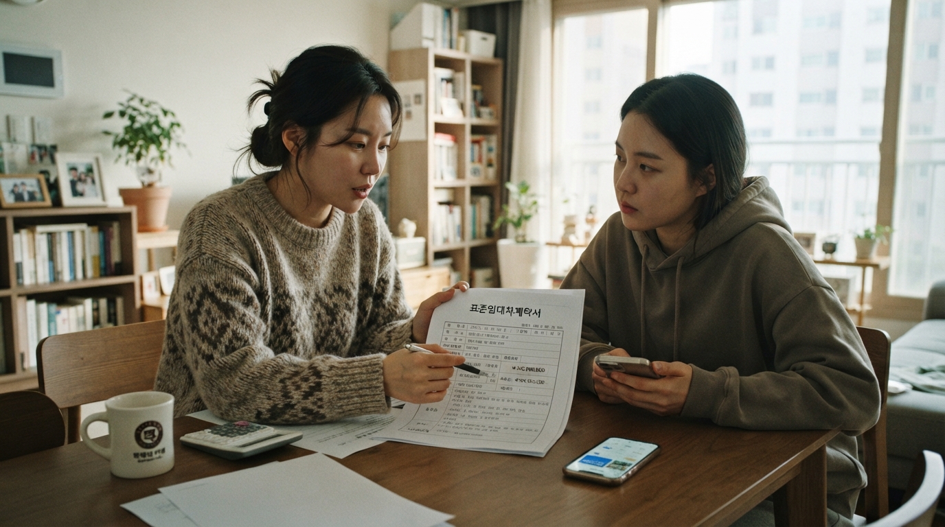 전세 계약서 양식 법무부 주택임대차 표준계약서·일반 양식·민간임대사업자 전용 계약서 3종을 나란히 펼쳐 놓은 비교 이미지