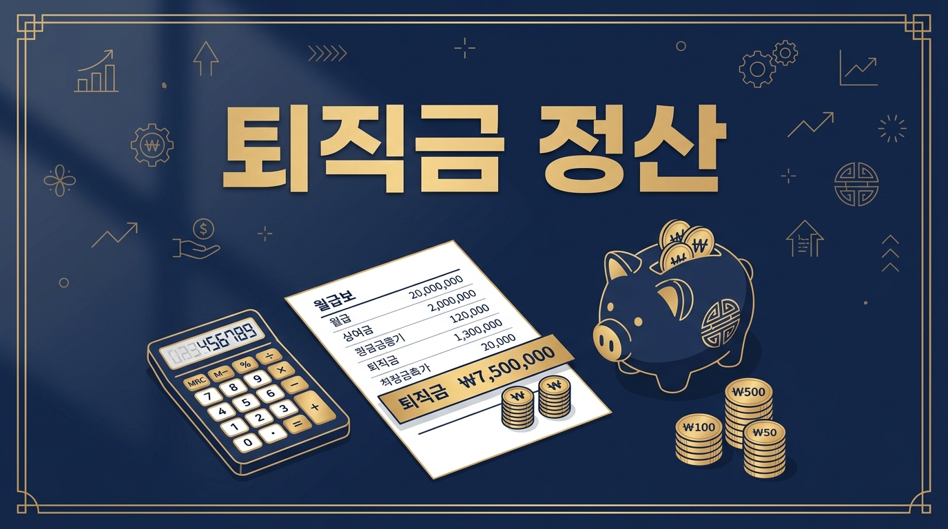 퇴직금 정산 평균임금 산입 항목과 퇴직소득세 5단계 계산 2026